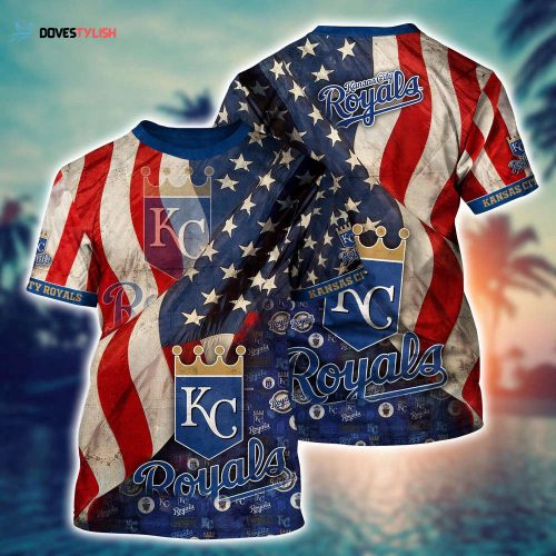 MLB Kansas City Royals 3D T-Shirt Blossom Bliss Fusion For Fans Sports
