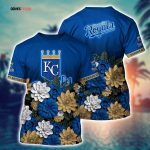 MLB Kansas City Royals 3D T-Shirt Floral Vibes For Fans Sports