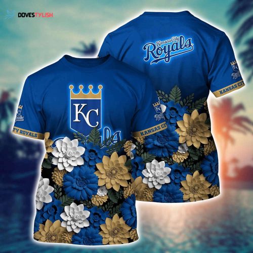 MLB Kansas City Royals 3D T-Shirt Tropical Trends For Fans Sports