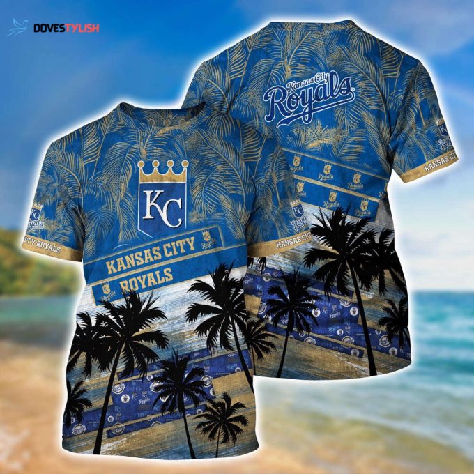 MLB Kansas City Royals 3D T-Shirt Sporty Chic For Fans Sports