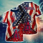 MLB Los Angeles Angels 3D T-Shirt Blossom Bliss Fusion For Fans Sports