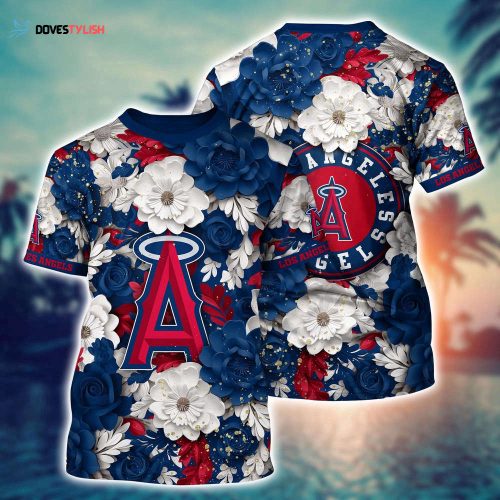 MLB Los Angeles Angels 3D T-Shirt Blossom Bloom For Sports Enthusiasts