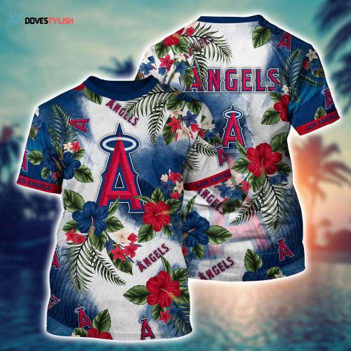 MLB Los Angeles Angels 3D T-Shirt Blossom Bloom For Sports Enthusiasts