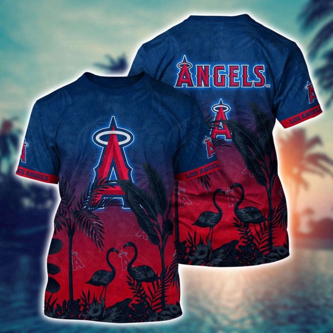 MLB Los Angeles Angels 3D T-Shirt Paradise Bloom For Sports Enthusiasts