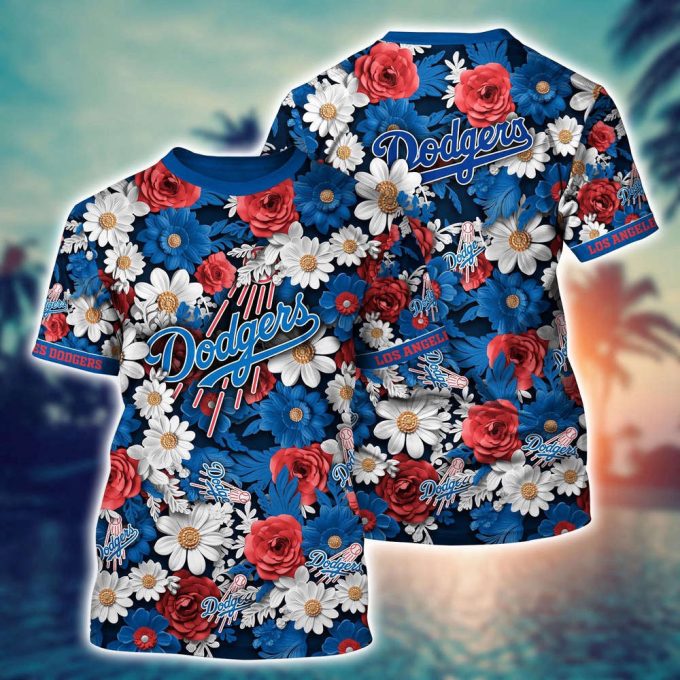 MLB Los Angeles Dodgers 3D T-Shirt Sunset Slam Serenade For Fans Sports