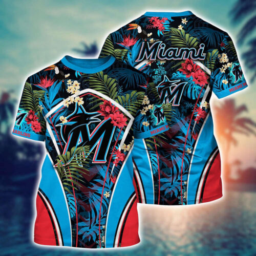 MLB Miami Marlins 3D T-Shirt Baseball Bliss For Fans Baseball