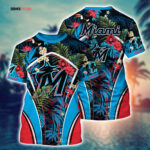 MLB Miami Marlins 3D T-Shirt Baseball Bliss For Fans Baseball