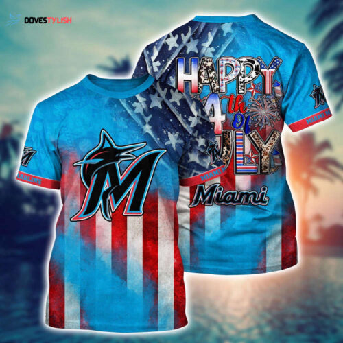 MLB Miami Marlins 3D T-Shirt Aloha Harmony For Fans Sports