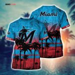 MLB Miami Marlins 3D T-Shirt Casual Style For Fans Sports