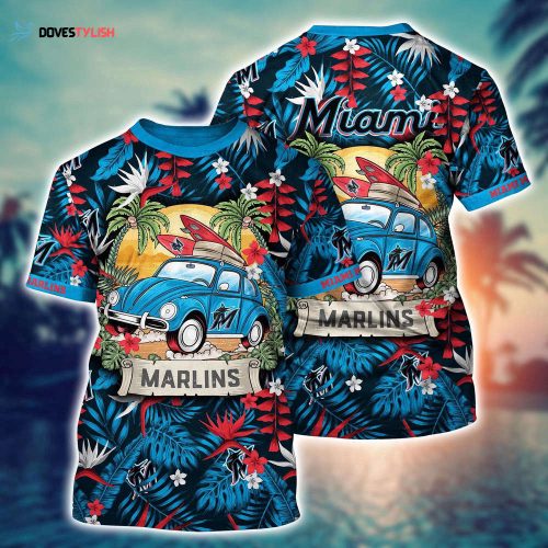 MLB Miami Marlins 3D T-Shirt Fusion Elegance For Sports Enthusiasts