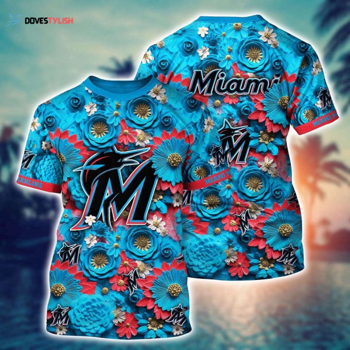 MLB Miami Marlins 3D T-Shirt Game Changer For Sports Enthusiasts