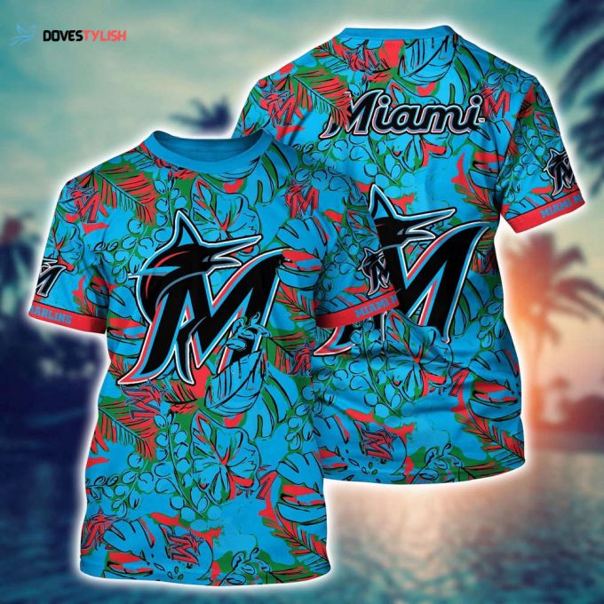 MLB Miami Marlins 3D T-Shirt Sleek Baseball Vibes For Fans Baseball
