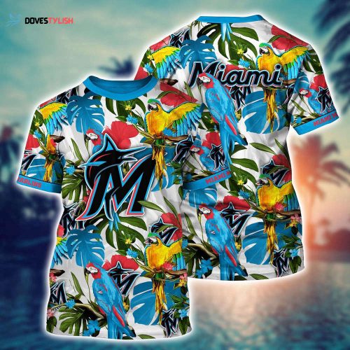 MLB Miami Marlins 3D T-Shirt Symphony Bliss For Sports Enthusiasts