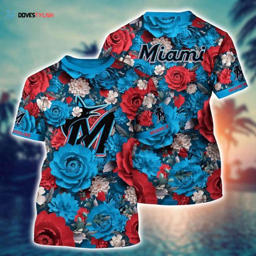 MLB Miami Marlins 3D T-Shirt Tropical Twist For Sports Enthusiasts