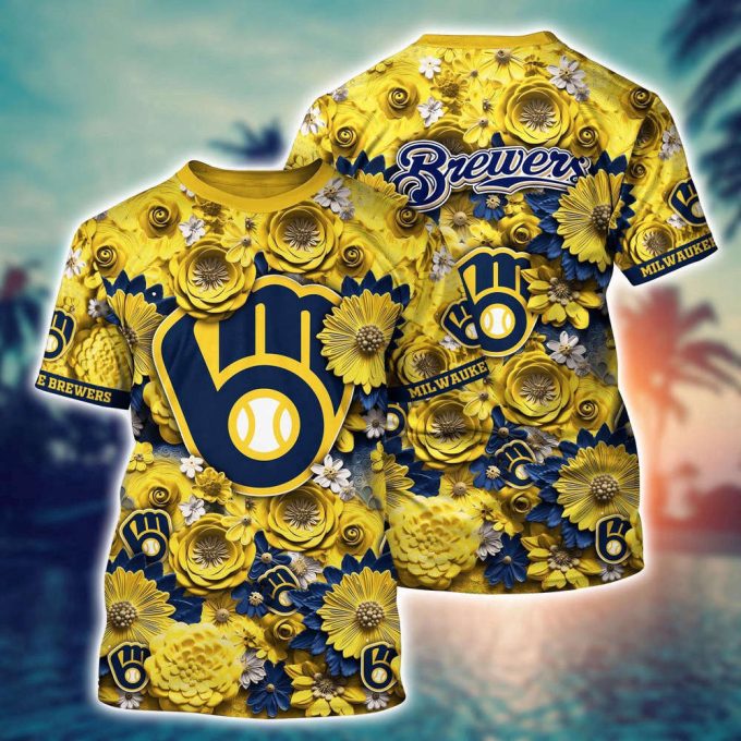 MLB Milwaukee Brewers 3D T-Shirt Game Changer For Sports Enthusiasts