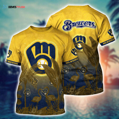 MLB Milwaukee Brewers 3D T-Shirt Masterpiece Parade For Sports Enthusiasts