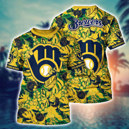 MLB Milwaukee Brewers 3D T-Shirt Sleek Baseball Vibes For Fans Baseball