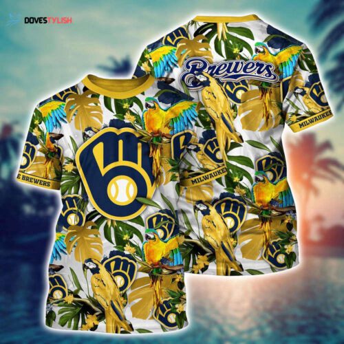 MLB Milwaukee Brewers 3D T-Shirt Marvelous Impact For Sports Enthusiasts