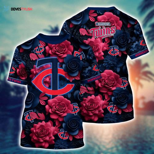 MLB Minnesota Twins 3D T-Shirt Tropical Tranquility Bloom For Fans Sports