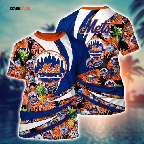 MLB New York Mets 3D T-Shirt Athletic Aura For Fans Baseball