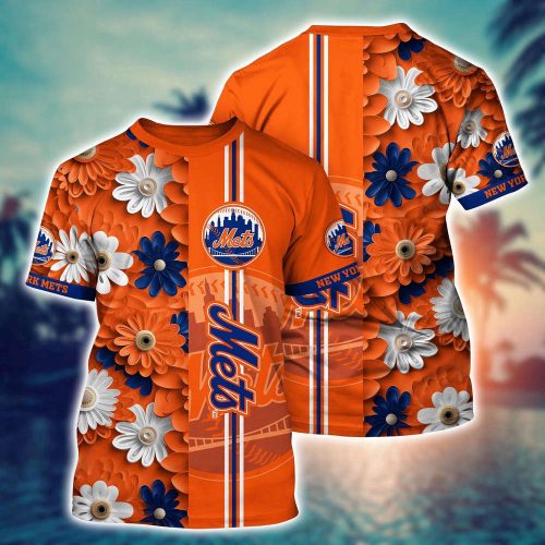 MLB New York Mets 3D T-Shirt Blossom Bloom For Sports Enthusiasts
