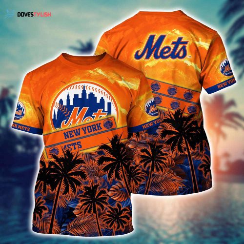 MLB New York Mets 3D T-Shirt Chic Baseball Layers For Fans Baseball