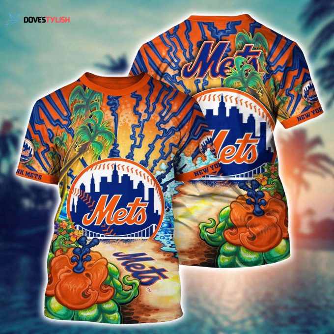 MLB New York Mets 3D T-Shirt Masterpiece Parade For Sports Enthusiasts