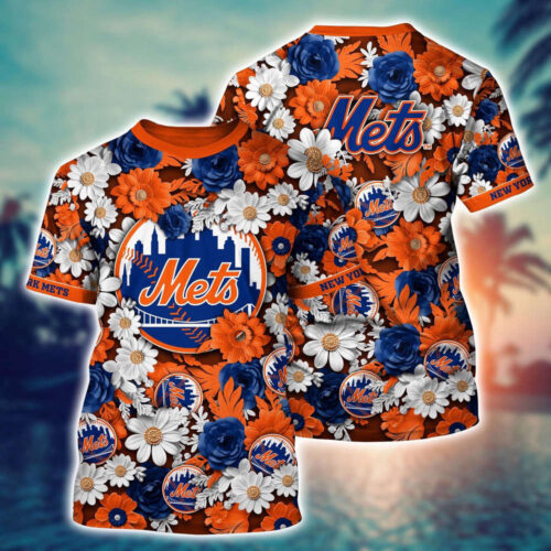 MLB New York Mets 3D T-Shirt Sunset Slam Serenade For Fans Sports