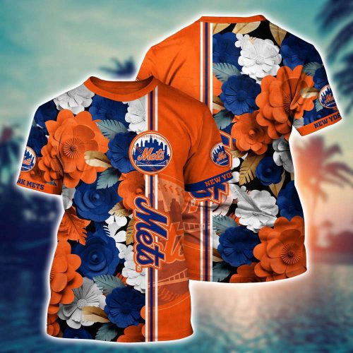 MLB New York Mets 3D T-Shirt Tropical Twist For Fans Sports