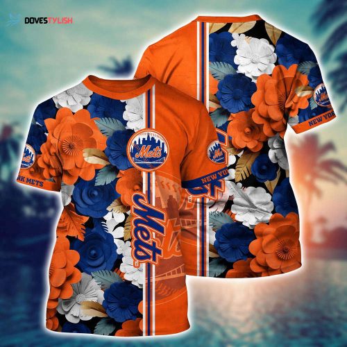 MLB New York Mets 3D T-Shirt Tropical Trends For Fans Sports