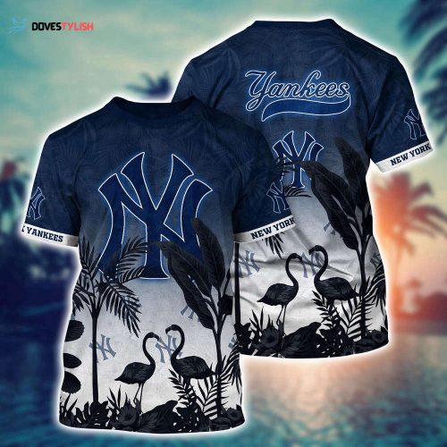 MLB New York Yankees 3D T-Shirt Paradise Bloom For Sports Enthusiasts