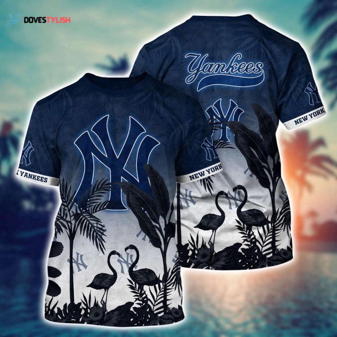 MLB New York Yankees 3D T-Shirt Paradise Bloom For Sports Enthusiasts