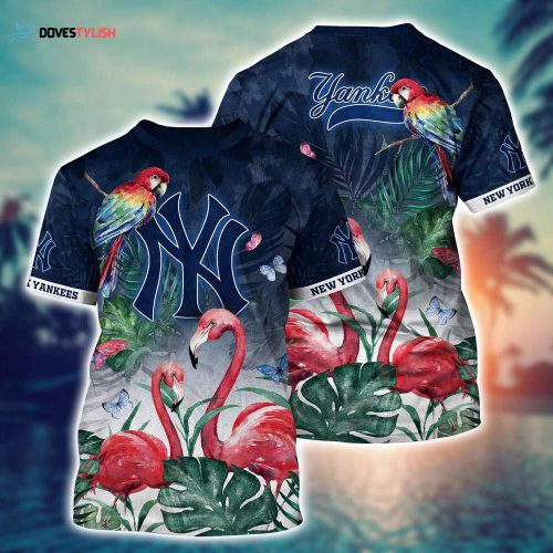 MLB New York Yankees 3D T-Shirt Signature Style For Fans Baseball