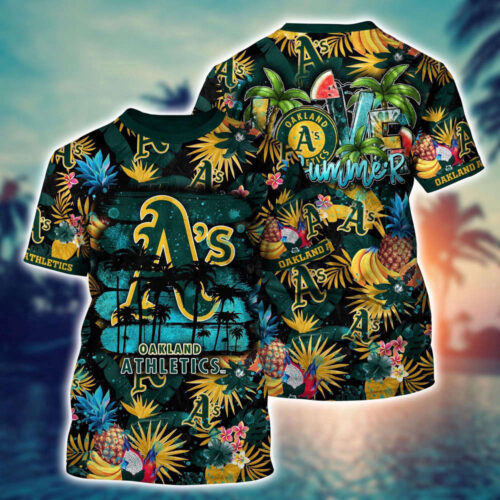 MLB Oakland Athletics 3D T-Shirt Adventure Vogue For Sports Enthusiasts
