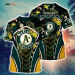 MLB Oakland Athletics 3D T-Shirt Baseball Bliss For Fans Baseball