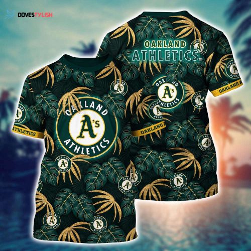 MLB Oakland Athletics 3D T-Shirt Signature Style For Fans Baseball