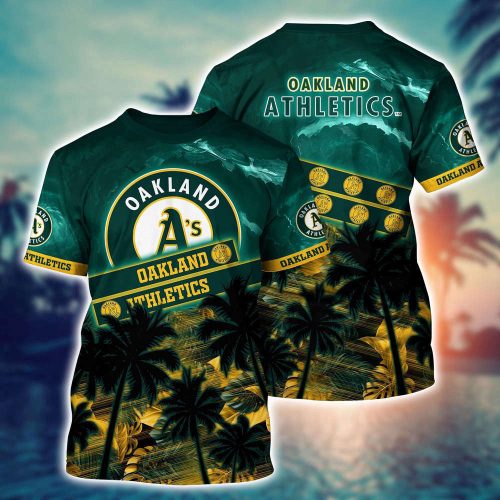 MLB Oakland Athletics 3D T-Shirt Chic Baseball Layers For Fans Baseball