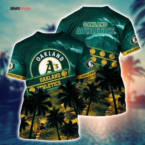 MLB Oakland Athletics 3D T-Shirt Chic Baseball Layers For Fans Baseball