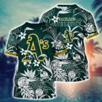 MLB Oakland Athletics 3D T-Shirt Island Adventure For Sports Enthusiasts