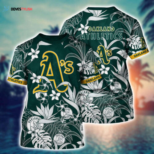 MLB Oakland Athletics 3D T-Shirt Blossom Bloom For Sports Enthusiasts
