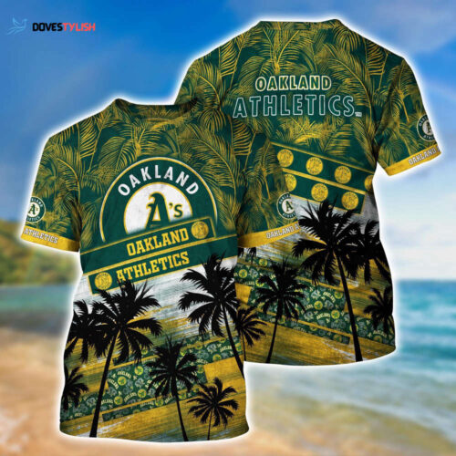 MLB Oakland Athletics 3D T-Shirt Sporty Chic For Fans Sports