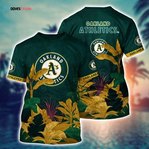 MLB Oakland Athletics 3D T-Shirt Champion Comfort For Fans Baseball