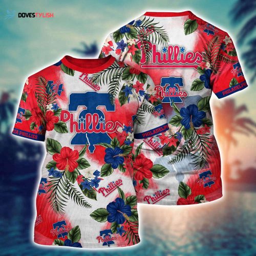 MLB Philadelphia Phillies 3D T-Shirt Blossom Bloom For Sports Enthusiasts