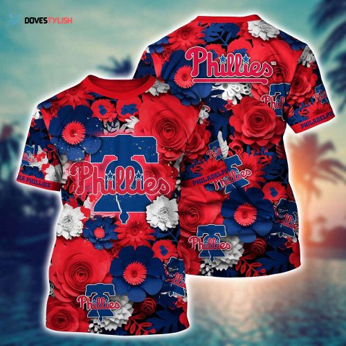 MLB Philadelphia Phillies 3D T-Shirt Tropical Elegance For Fans Sports