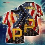 MLB Pittsburgh Pirates 3D T-Shirt Blossom Bliss Fusion For Fans Sports