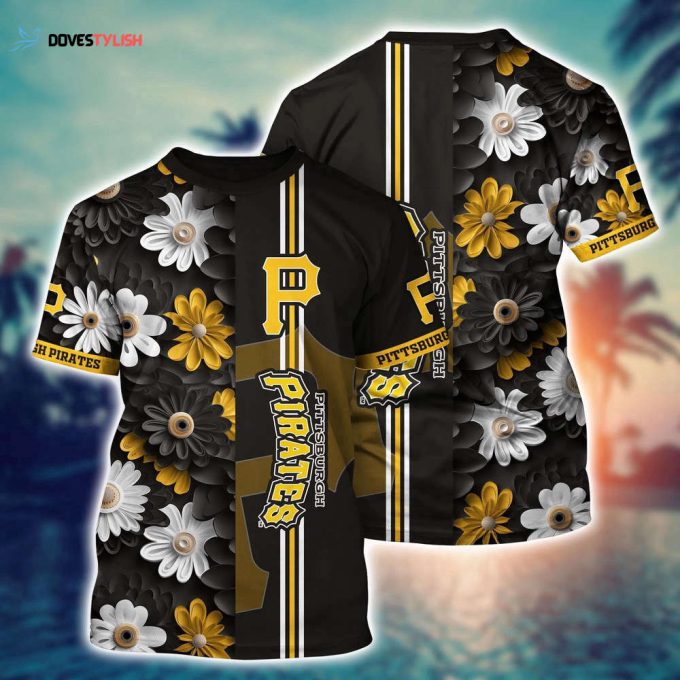 MLB Pittsburgh Pirates 3D T-Shirt Blossom Bloom For Sports Enthusiasts