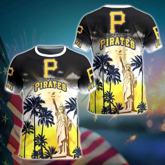 MLB Pittsburgh Pirates 3D T-Shirt Tropical Elegance For Fans Sports