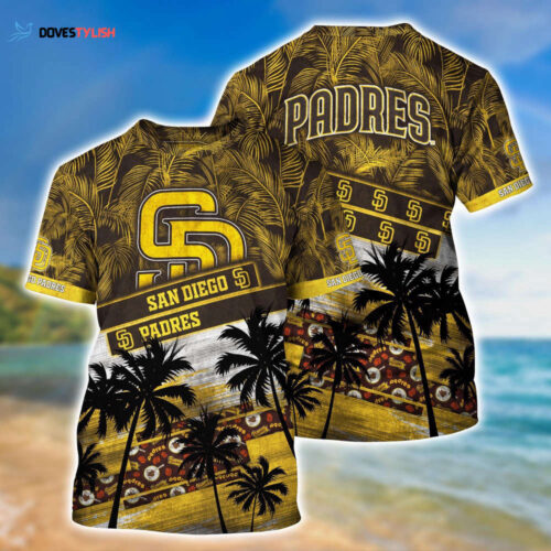 MLB San Diego Padres 3D T-Shirt Sporty Chic For Fans Sports