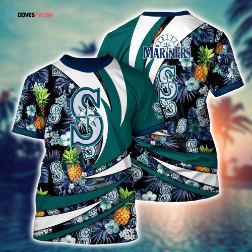MLB Seattle Mariners 3D T-Shirt Chic Athletic Elegance For Fans Baseball