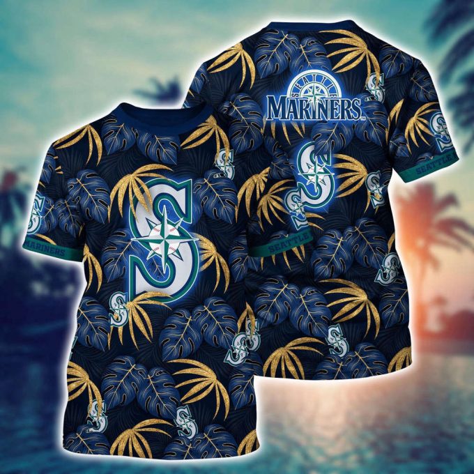 MLB Seattle Mariners 3D T-Shirt Champion Comfort For Fans Baseball